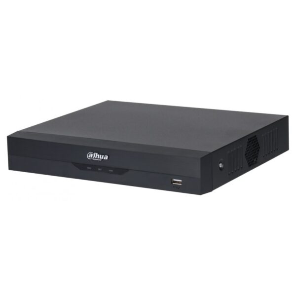 XVR WizSense de 4 canales 5MP 
 	Hasta 5MP de resolución HDCVI
 	2 canales IP adicionales hasta 6MP
 	Protección perimetral
 	SMD Plus
 	Funcionalidades IoT y  POS
 	1 canal analógico de reconocimiento facial
 	Ranura para 1 HDD de hasta 6TB
 	Smart audio
 	HDCVI/AHD/TVI/CVBS
